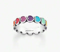 Colorful hearts ring