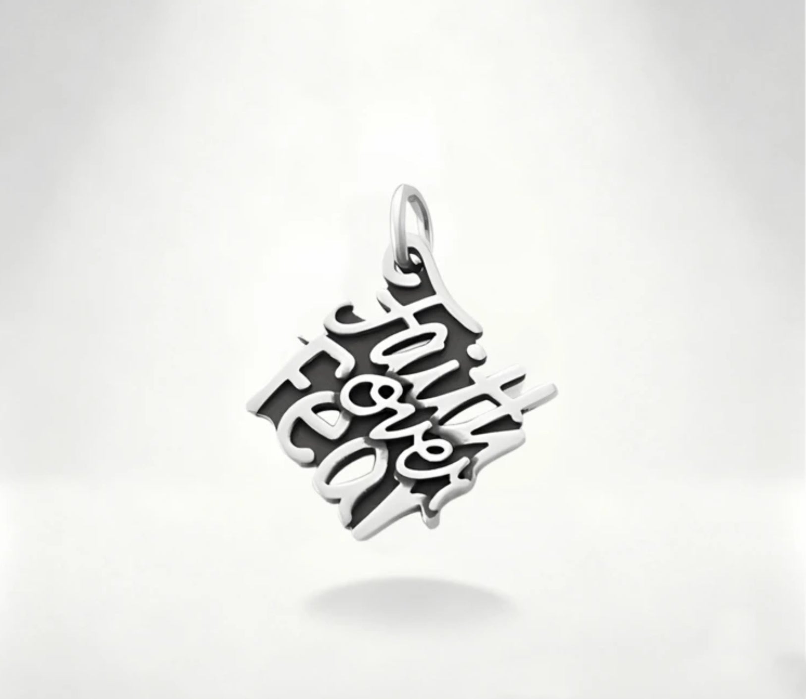 "Faith Over Fear” charm